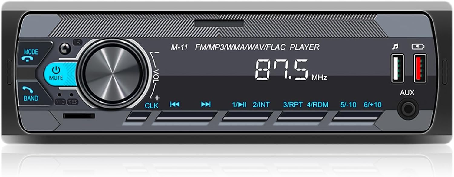 SIXWIN Single DIN Car Stereo Bluetooth 5.0 with Handsfree Calling, Voi