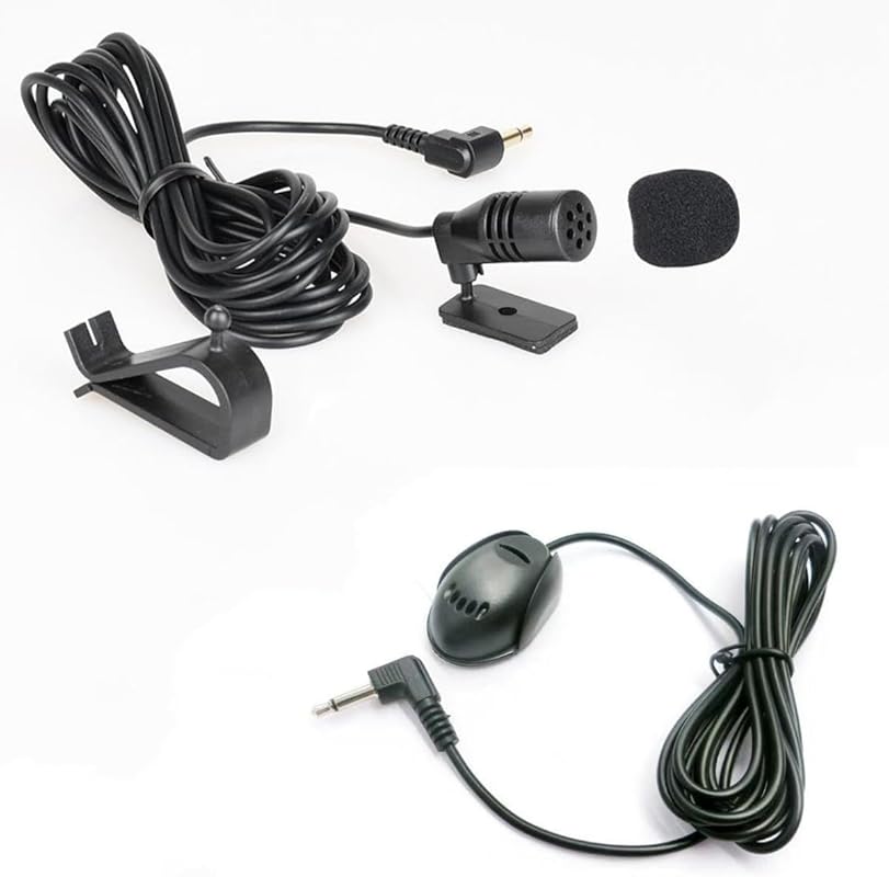 2 pack 3.5mm car stereo external replacement microphones compatible wi