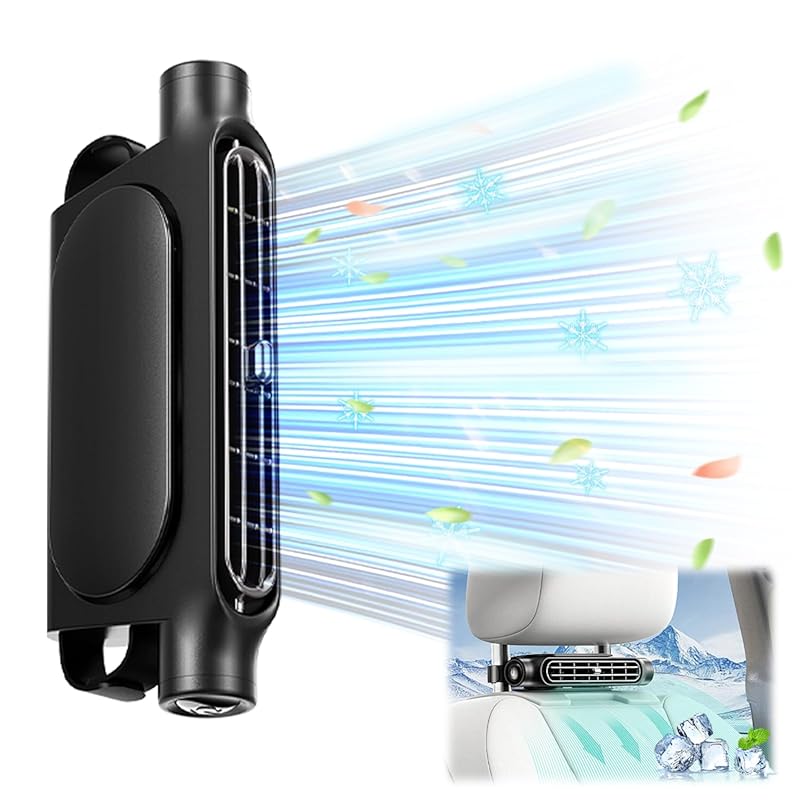 Mini Portable Car Headrest Fan, Silent 3-Speed Seat Back Cooler for SU