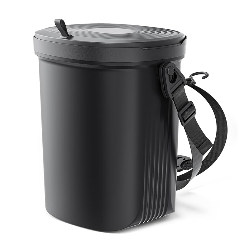 Leakproof 2-Gallon Silicone Car Trash Can