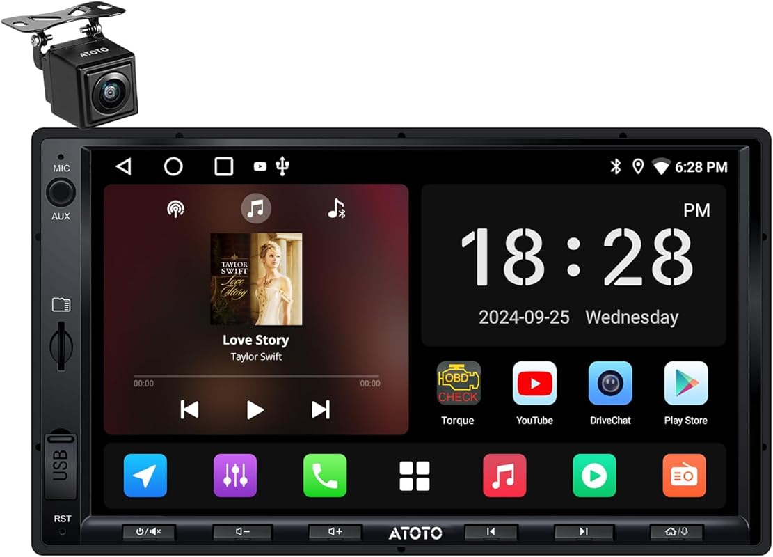 ATOTO A5L 7 inch Android double DIN car stereo with wireless CarPlay a