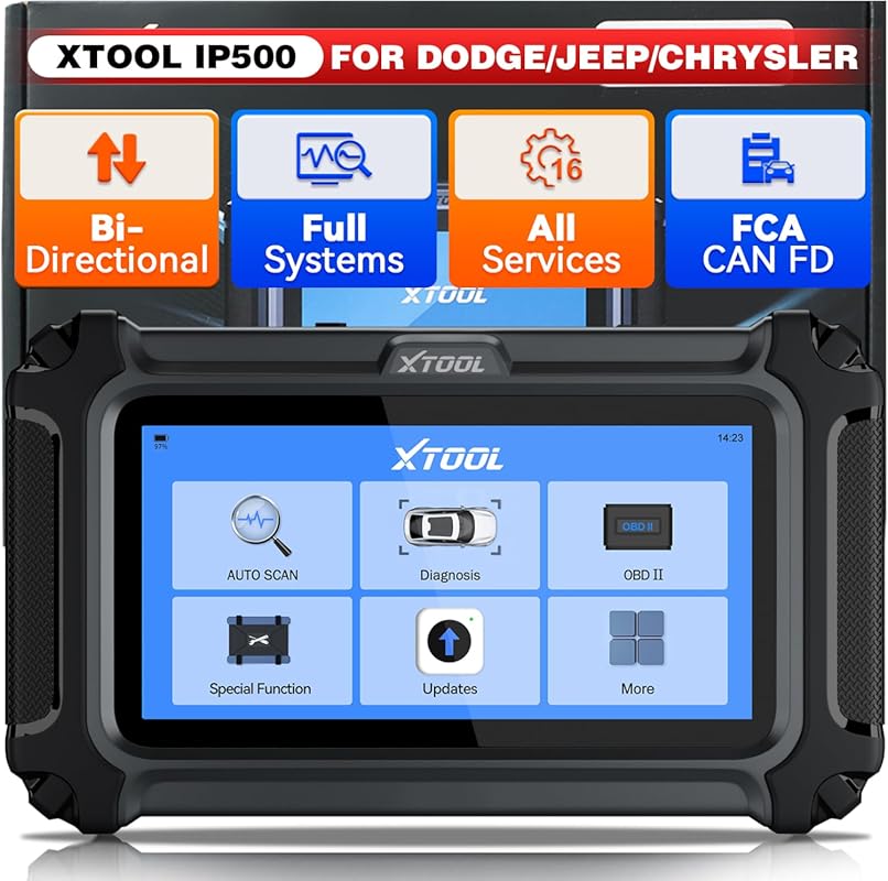 XTOOL IP500 Bi-Directional OBD2 Scanner for Jeep Dodge Chrysler, FCA A