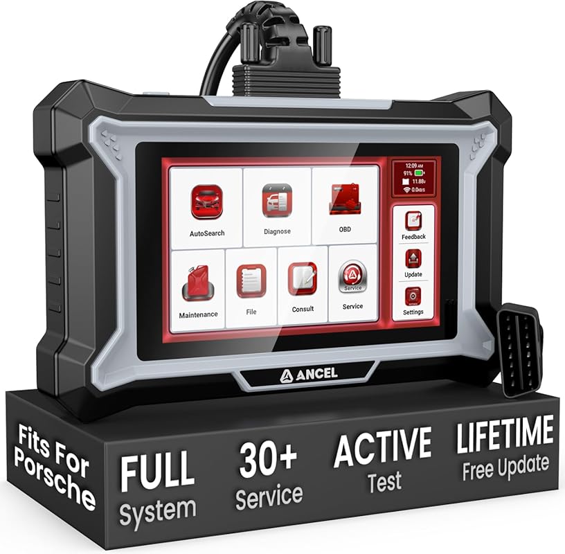 ANCEL DS160 OBD2 Scanner for Porsche, Full System Bidirectional Diagno