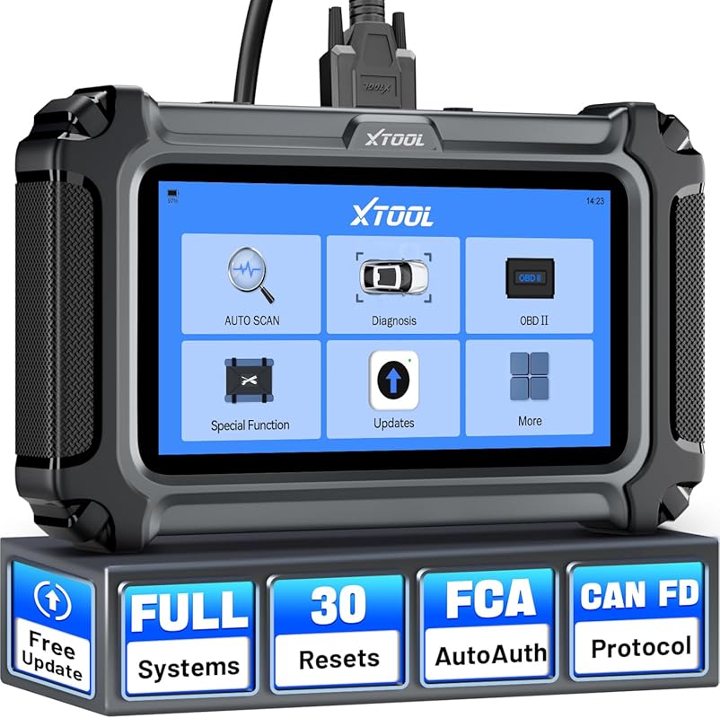 XTOOL D6S All-System OBD2 Scanner with 30 Resets, ABS Bleed, Gearbox M