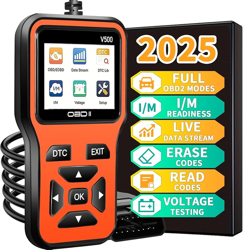 OBD2 Diagnostic Scanner for Cars and Trucks, Read and Reset Codes, DTC