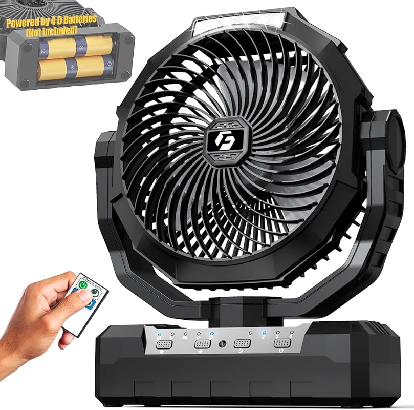 2-in-1 battery and USB powered portable fan with up to 200-hour runtim