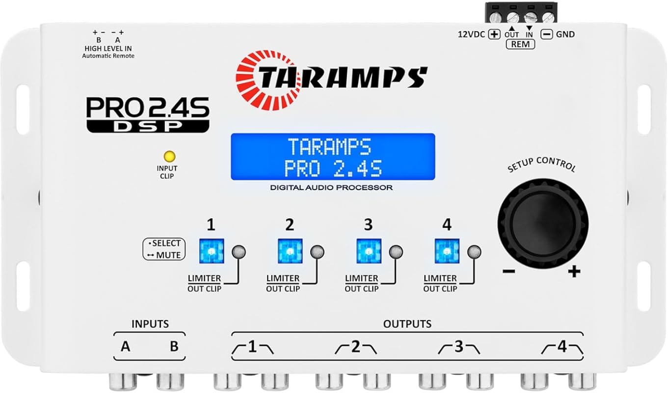 Taramps Pro 2.4S car DSP crossover equalizer 15 band EQ 2 in 4 out wit