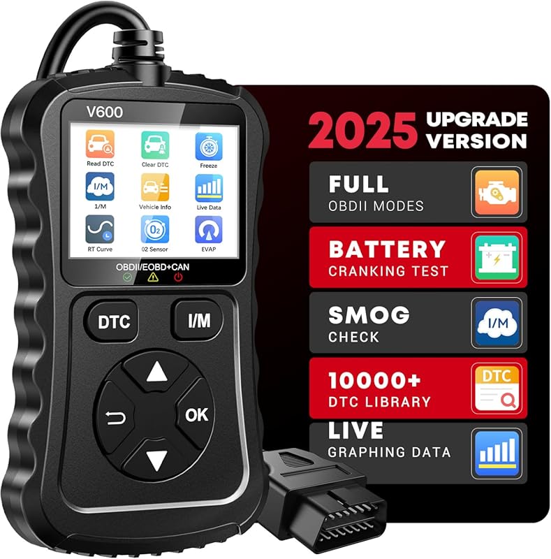 OBD2 Code Reader with Voltage Test Plug and Play for All OBDII Vehicle