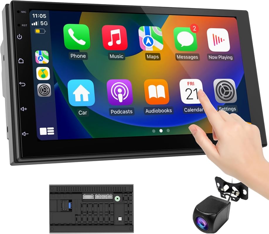 7 inch wireless Apple CarPlay and Android Auto double DIN touchscreen 