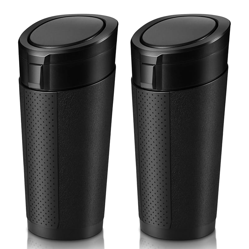Black 2-Pack Mini Car Trash Can