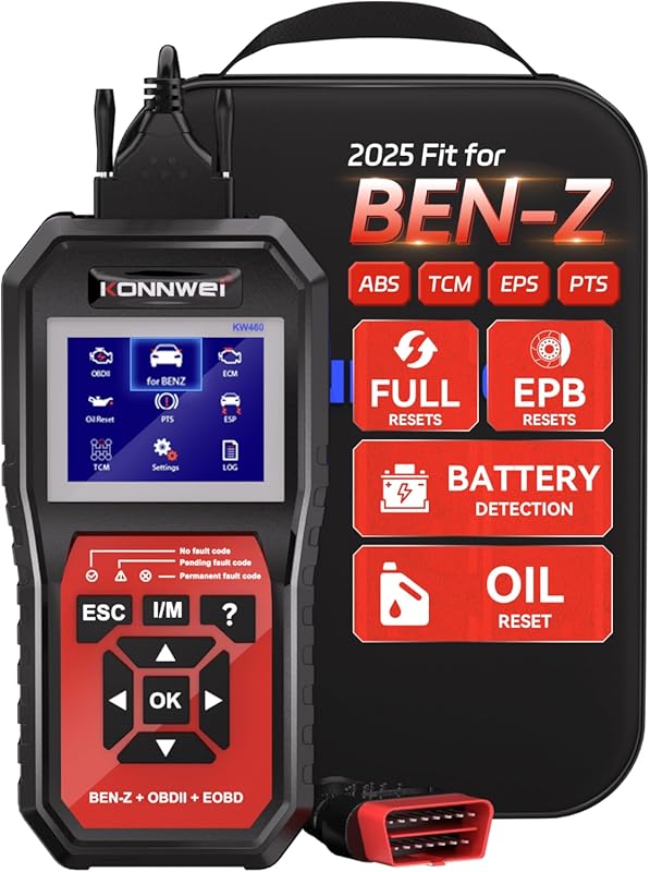 KONNWEI OBD2 Scanner for Mercedes Benz and Smart Cars, Full System Sca