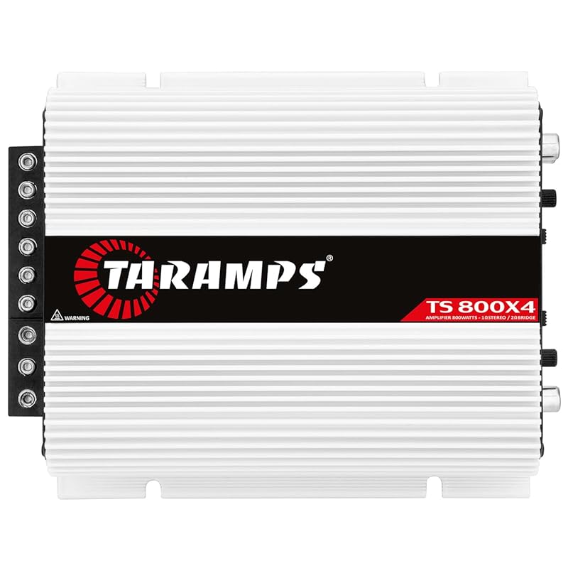 Taramps TS 800x4 1-Ohm Stable 4-Channel Car Amplifier 800 Watts RMS Fu