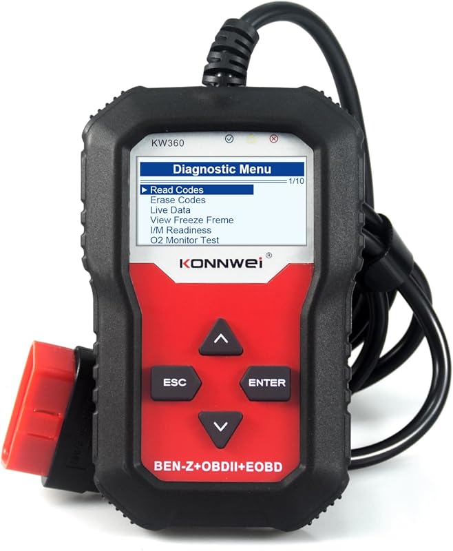 KONNWEI KW360 OBD2 Diagnostic Tool for Mercedes-Benz, Engine Code Read