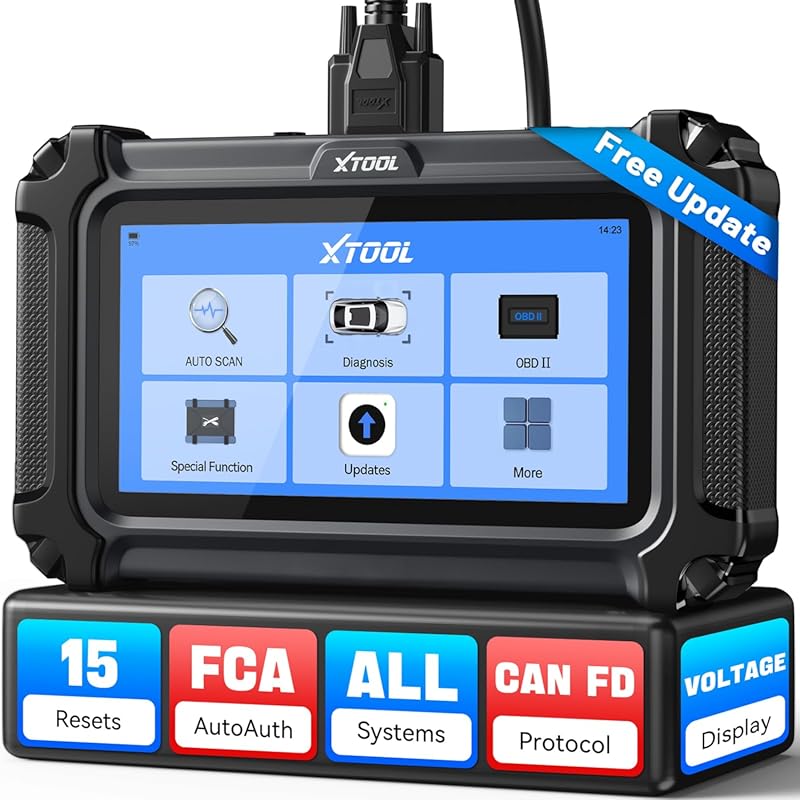 XTOOL D6 OBD2 Scanner with 15 Service Functions, Crank and Throttle Re