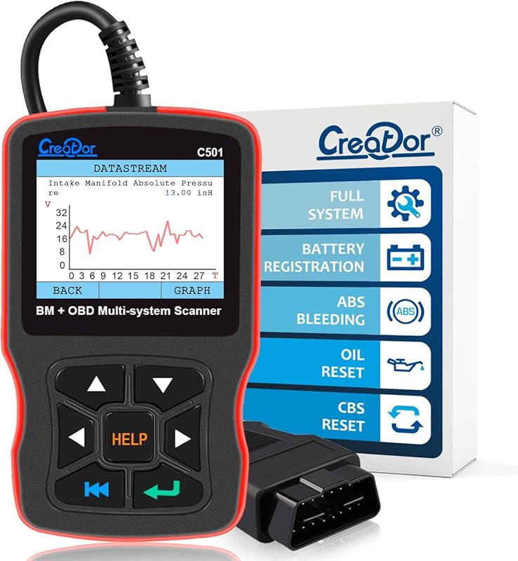 Creator C501 OBD2 Scanner for BMW Mini System Diagnostic Tool Battery 