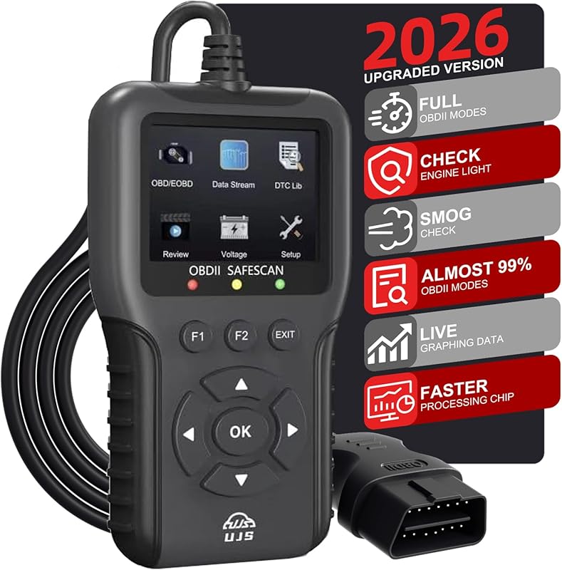 Universal OBD2 Scanner with 45,000+ Fault Codes, Live Data, I/M Readin