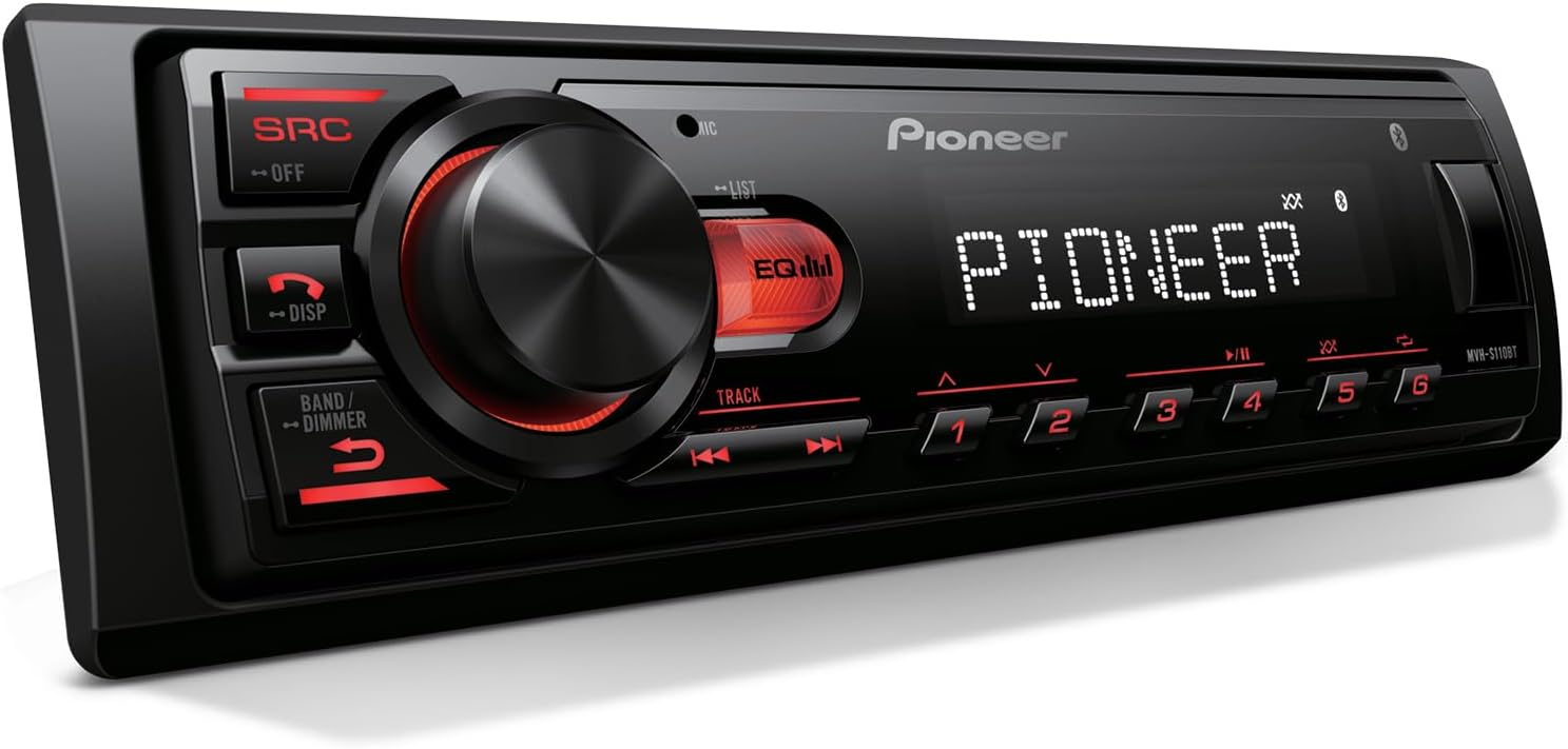 Pioneer MVH-S110BT 1-Din Digital Media Receiver Car Stereo – Bluetooth