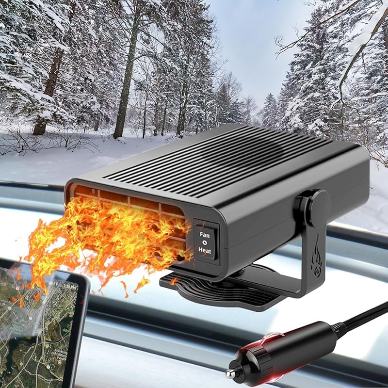 12V Car Heater and Windshield Defroster, 200W Fast Heating and Cooling