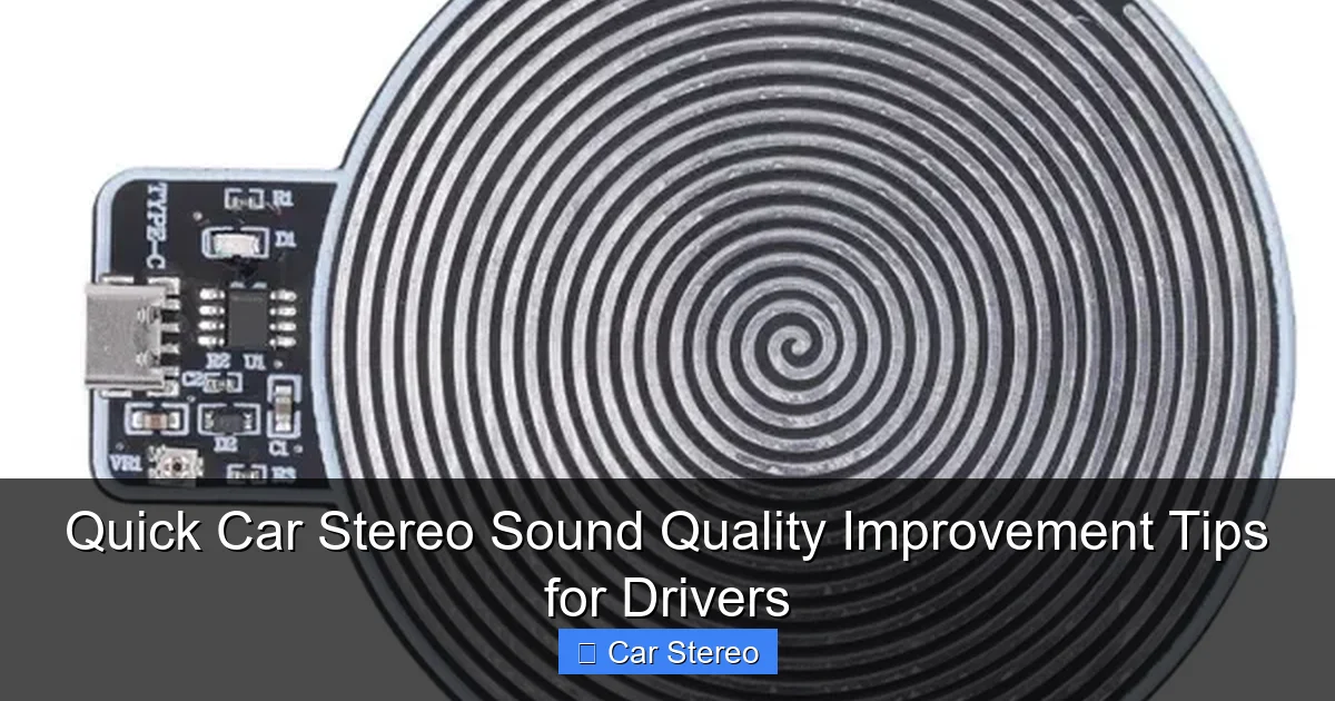 Quick Car Stereo Sound Quality Improvement Tips for Drivers