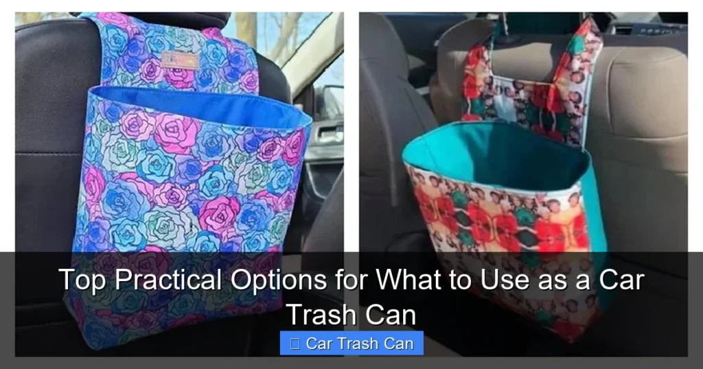 Top Practical Options for What to Use as a Car Trash Can