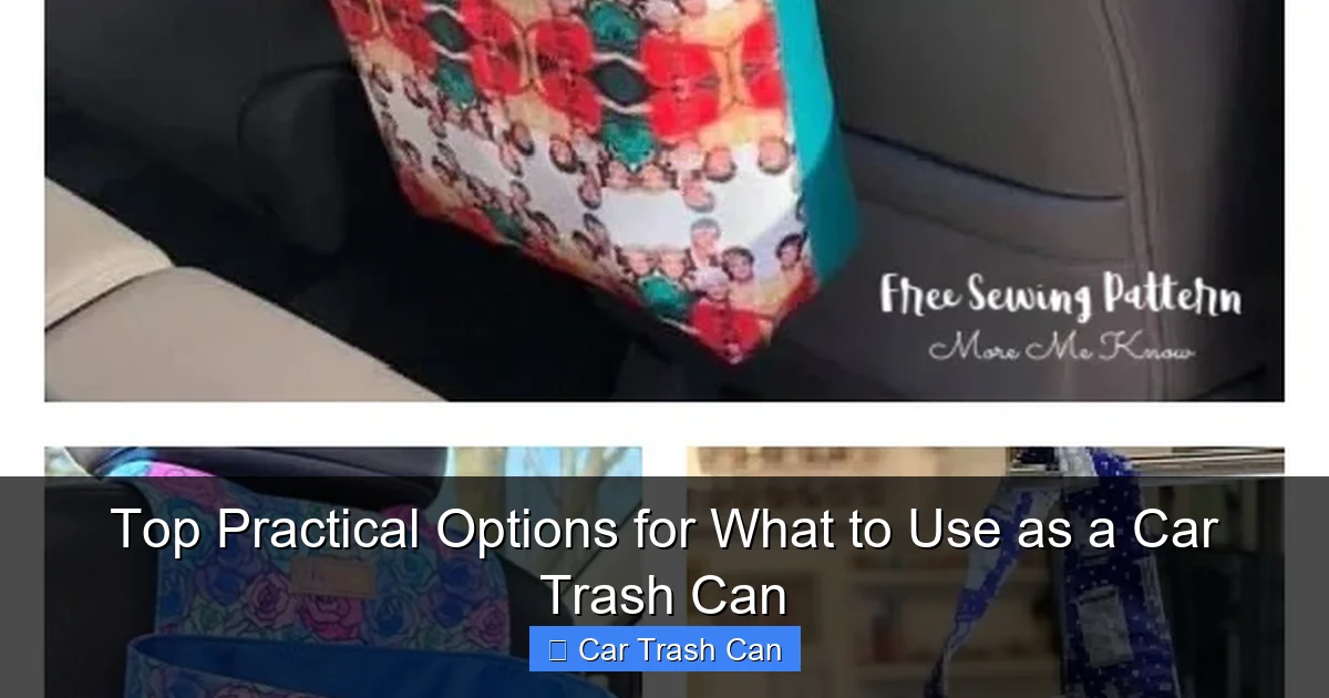 Top Practical Options for What to Use as a Car Trash Can