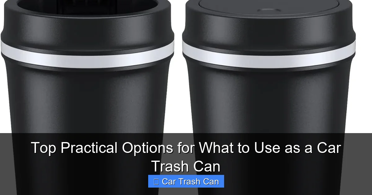Top Practical Options for What to Use as a Car Trash Can