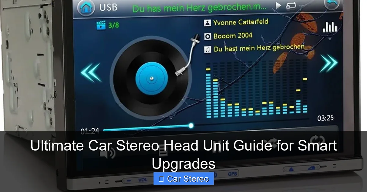 Ultimate Car Stereo Head Unit Guide for Smart Upgrades