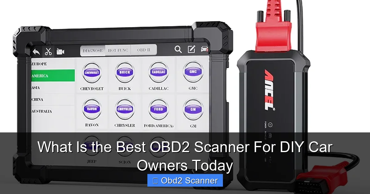 What Is the Best OBD2 Scanner For DIY Car Owners Today