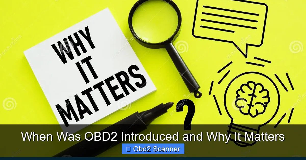 When Was OBD2 Introduced and Why It Matters