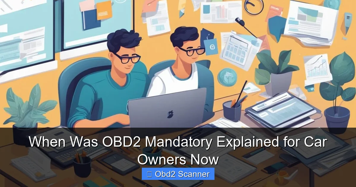 When Was OBD2 Mandatory Explained for Car Owners Now