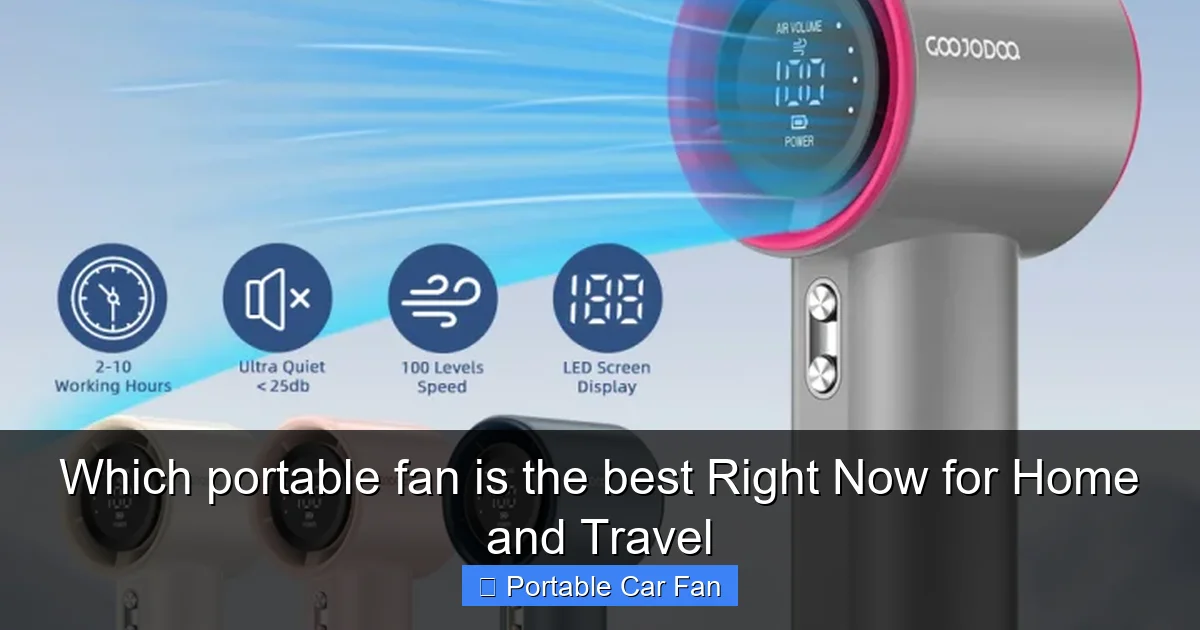 Which portable fan is the best Right Now for Home and Travel
