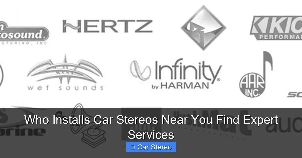 Who Installs Car Stereos Near You Find Expert Services