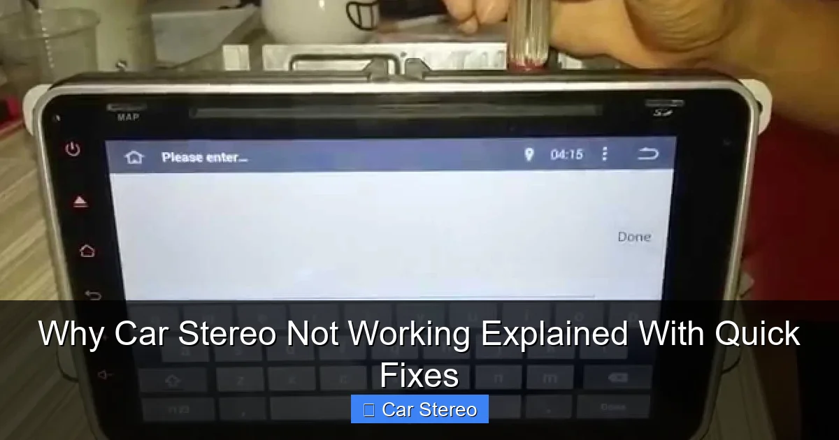 Why Car Stereo Not Working Explained With Quick Fixes