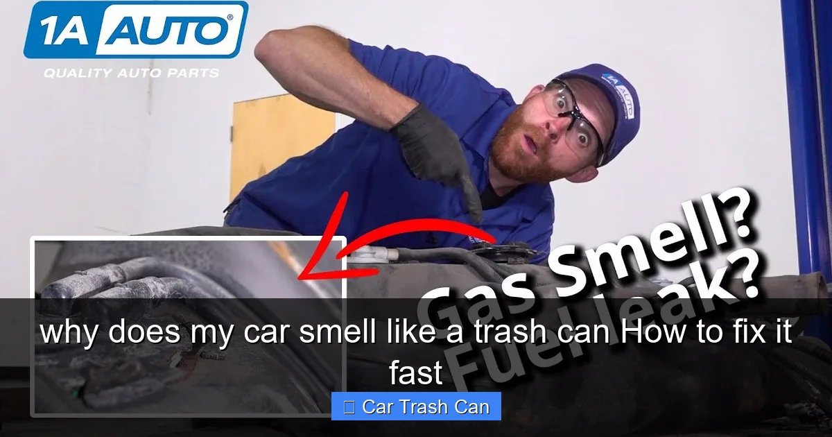 why does my car smell like a trash can How to fix it fast