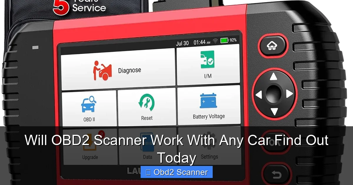 Will OBD2 Scanner Work With Any Car Find Out Today