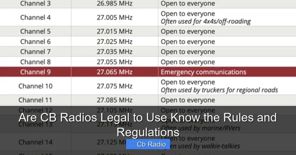 Are CB Radios Legal to Use Know the Rules and Regulations