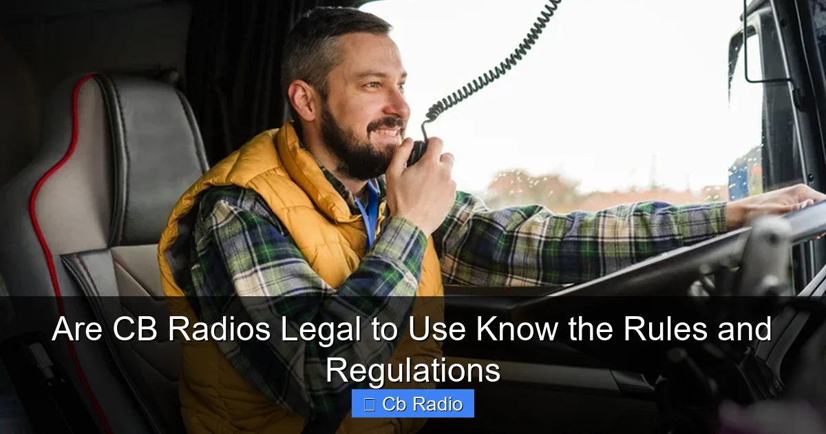 Are CB Radios Legal to Use Know the Rules and Regulations
