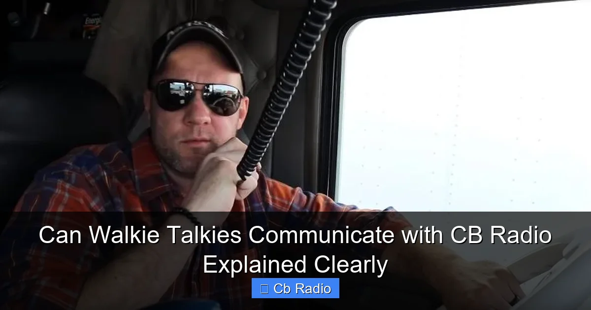 Can Walkie Talkies Communicate with CB Radio Explained Clearly
