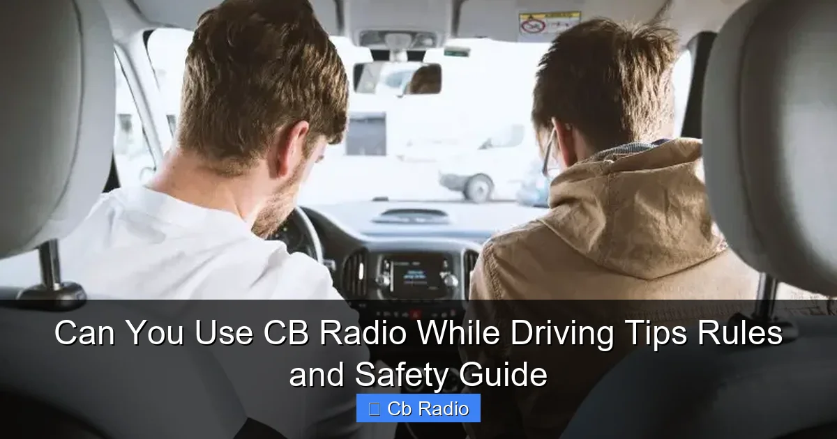 Can You Use CB Radio While Driving Tips Rules and Safety Guide