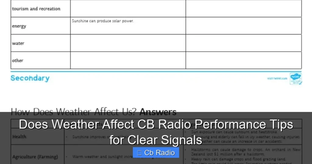 Does Weather Affect CB Radio Performance Tips for Clear Signals