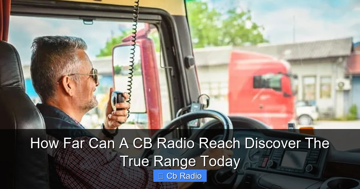 How Far Can A CB Radio Reach Discover The True Range Today