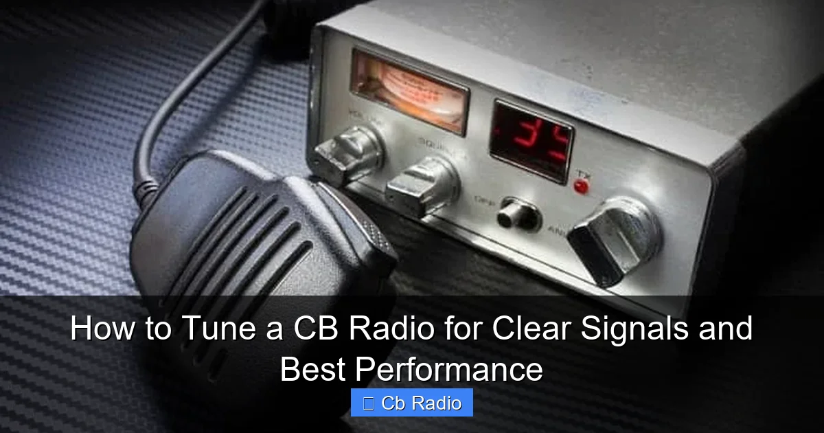 How to Tune a CB Radio for Clear Signals and Best Performance