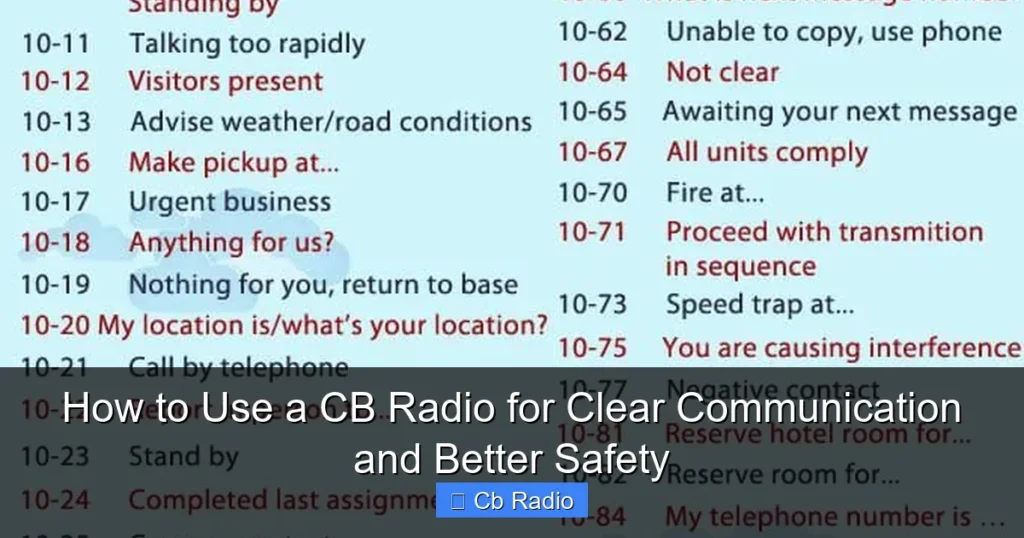 How to Use a CB Radio for Clear Communication and Better Safety