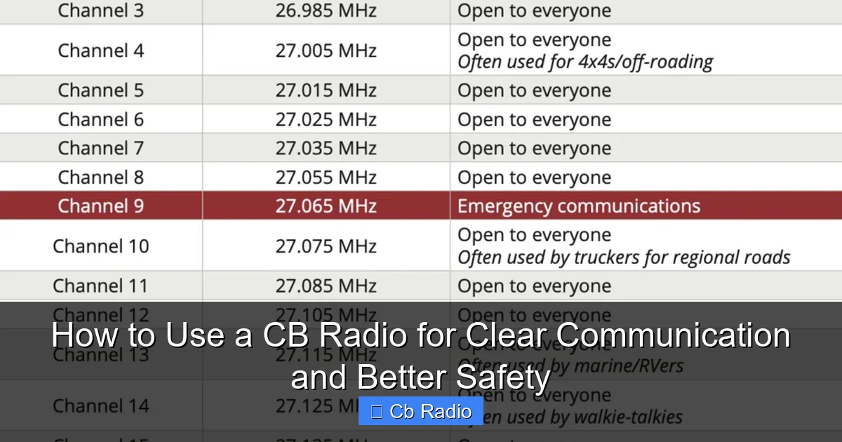 How to Use a CB Radio for Clear Communication and Better Safety