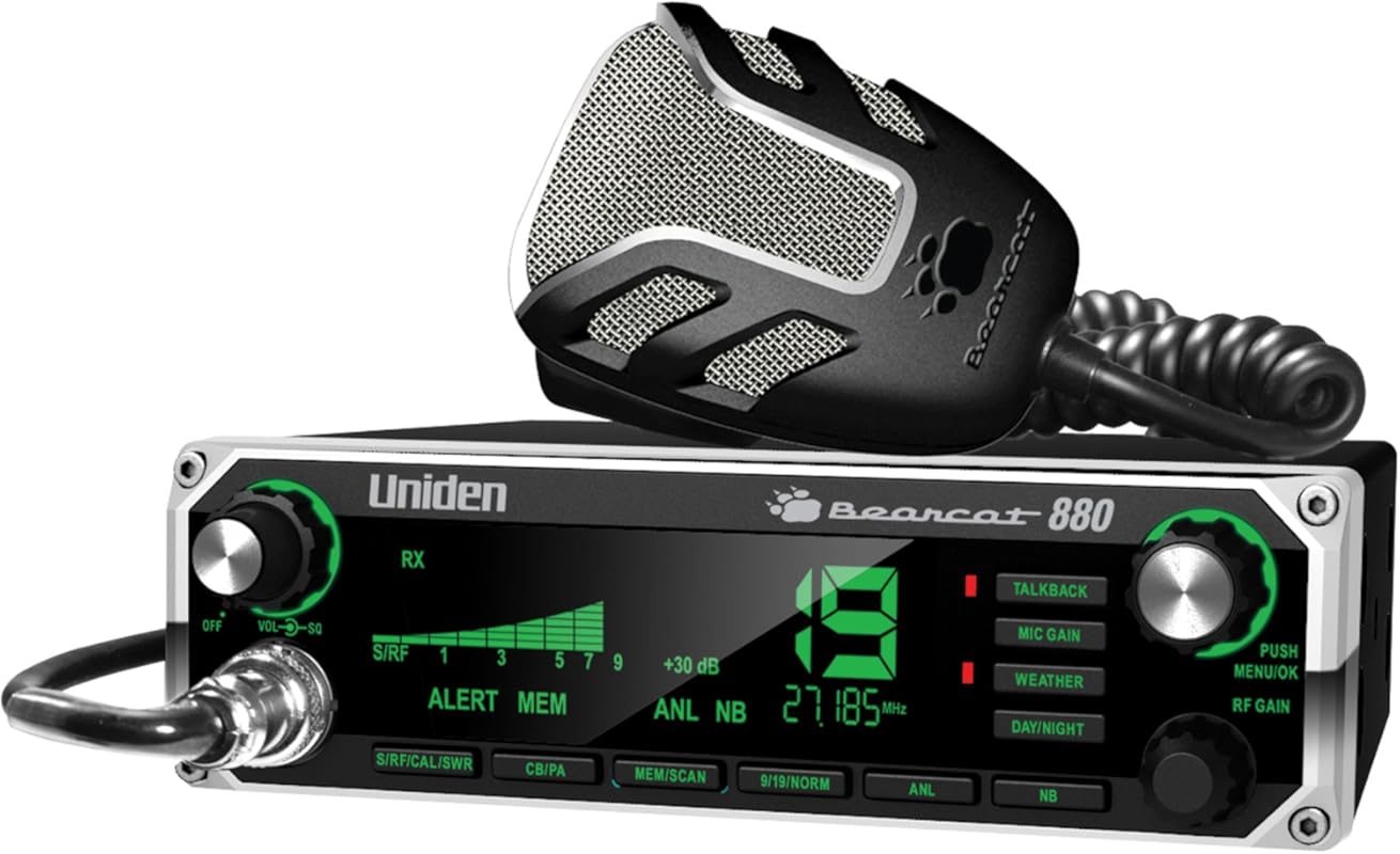 Uniden BEARCAT 880 CB Radio with 40 Channels, 7-Color LCD, NOAA Weathe