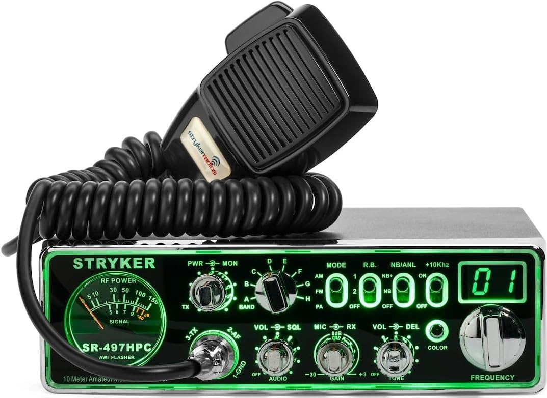 Stryker SR-497HPC 10 Meter High Power CB Radio with 100+ Watts PEP, 12