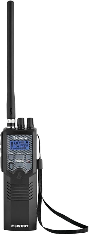 Cobra HH50WXST Handheld CB Radio with 40 Channels, NOAA Alerts, Earpho