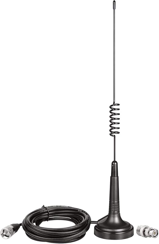 Bingfu 27MHz CB Radio Antenna with PL259 & BNC Male Magnetic Base Comp