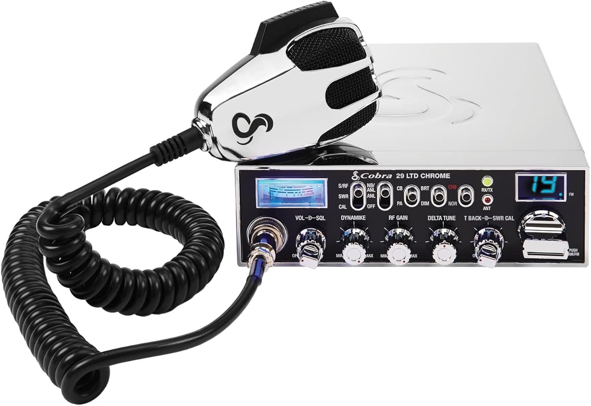 Cobra 29 LTD Chrome Professional 40-Channel CB Radio with AM/FM, Insta
