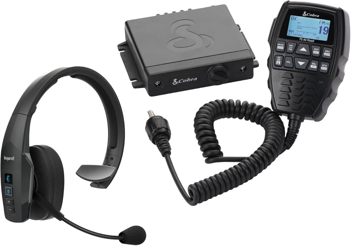 Cobra 75 All Road Wireless CB Radio with BlueParrott B450-XT Noise Can